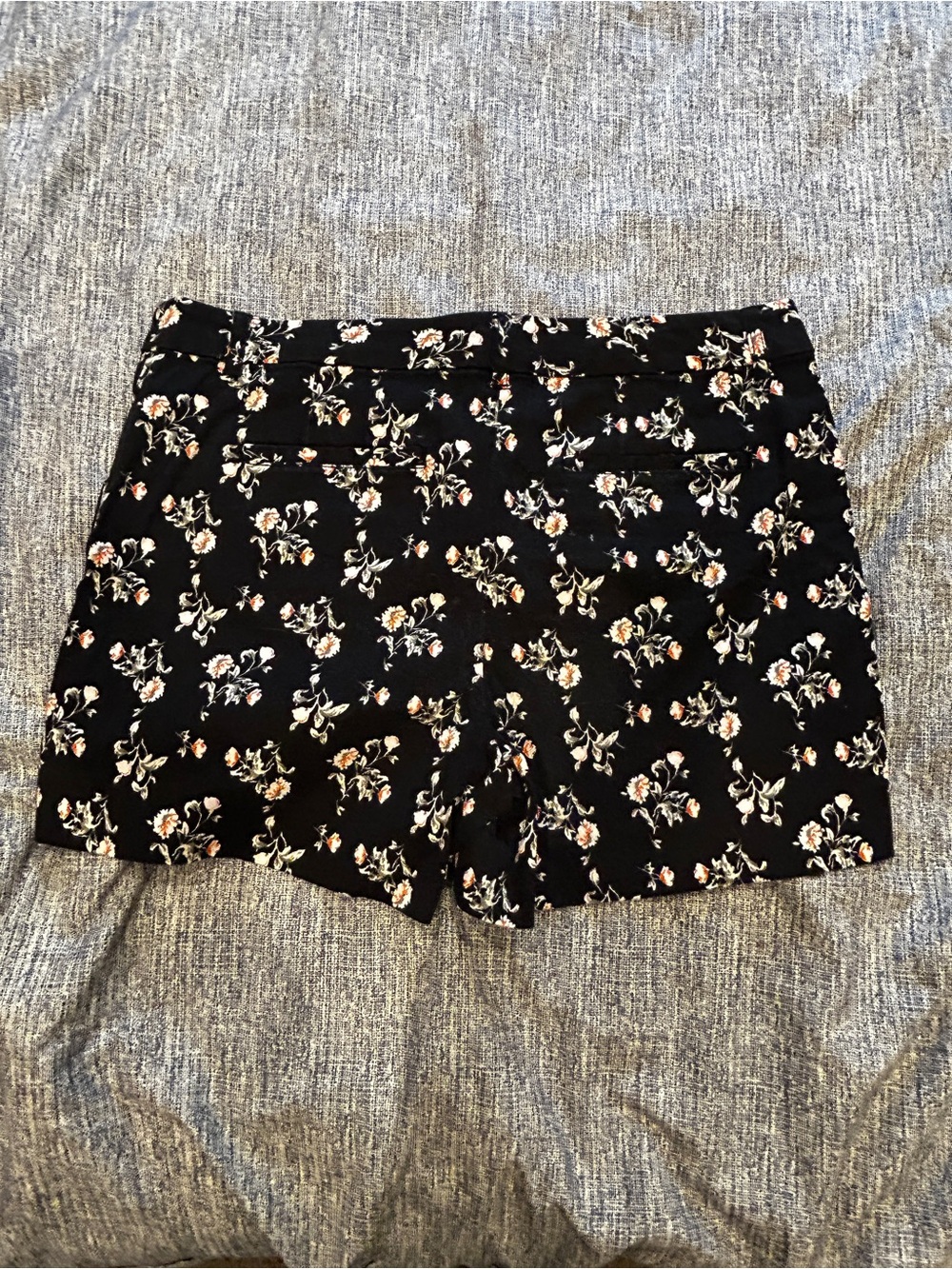 White House Black Market Black Floral Print Shorts